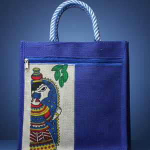 Madhubani Jute Bag 11x11inch